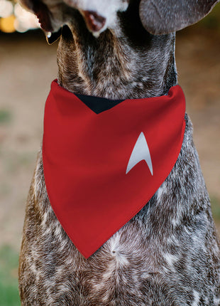 Pet Bandana - Star Trek Original Series Red Uniform Print