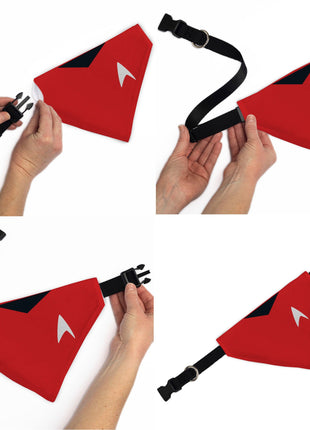 Pet Bandana - Star Trek Original Series Red Uniform Print
