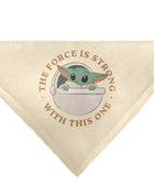 Pet Bandana - Star Wars The Mandalorian THE FORCE IS STRONG Grogu Pod Pose Beige/Tans
