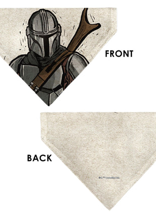 Pet Bandana - Star Wars The Madalorian Impression Painting Beige