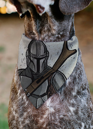 Pet Bandana - Star Wars The Madalorian Impression Painting Beige