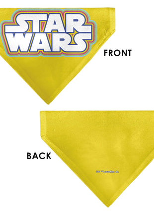Pet Bandana - STAR WARS Title Logo Yellow/Multi Color/White