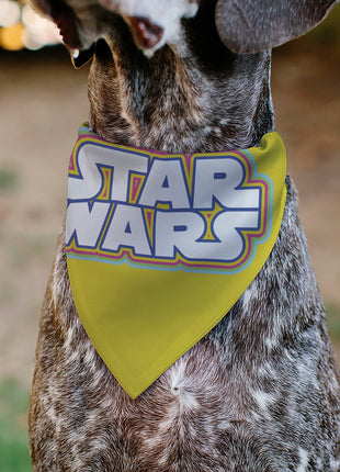 Pet Bandana - STAR WARS Title Logo Yellow/Multi Color/White
