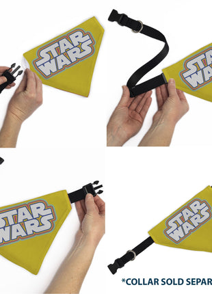 Pet Bandana - STAR WARS Title Logo Yellow/Multi Color/White