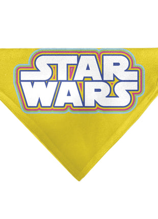 Pet Bandana - STAR WARS Title Logo Yellow/Multi Color/White