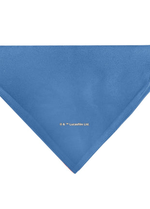 Pet Bandana - Star Wars JEDI Text and Yoda Lightsaber Pop Art Pose Black/Blues