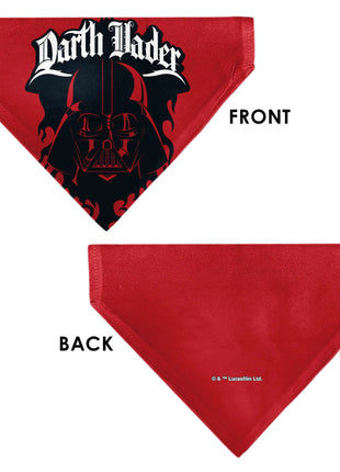 Pet Bandana - Star Wars DARTH VADER Face and Text Flame Red/Black/White
