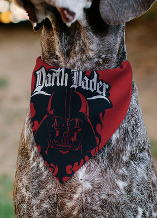 Pet Bandana - Star Wars DARTH VADER Face and Text Flame Red/Black/White