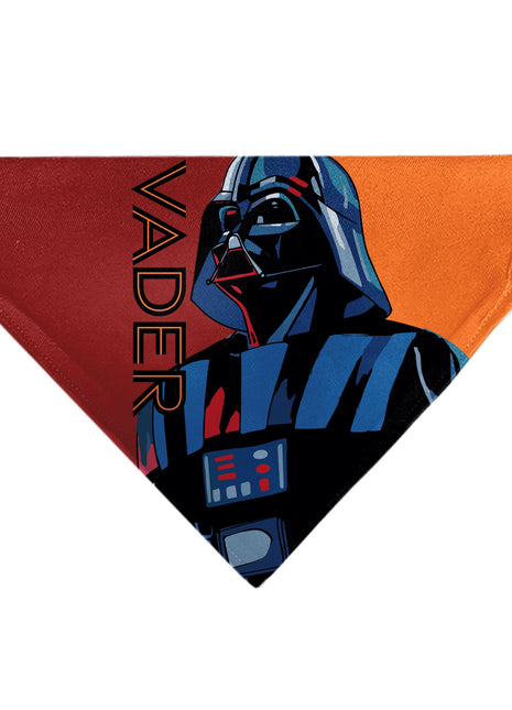 Pet Bandana - Star Wars VADER Text and Pop Art Pose Red/Orange/Black