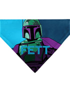 Pet Bandana - Star Wars FETT Text and Boba Fett Pop Art Pose Blues
