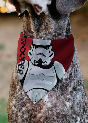 Pet Bandana - Star Wars TROOPER Text and Stormtrooper Pop Art Pose Reds/Black