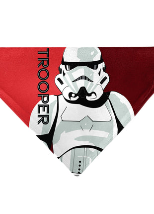 Pet Bandana - Star Wars TROOPER Text and Stormtrooper Pop Art Pose Reds/Black