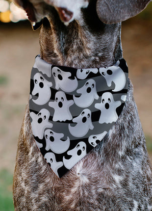 Pet Bandana - Ghosts Scattered Black/White