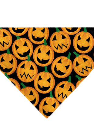 Pet Bandana - Jack-o'-Lantern Collage Black