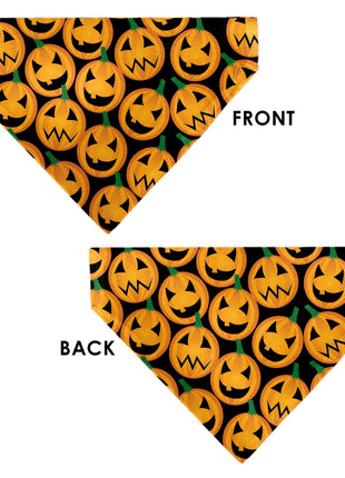 Pet Bandana - Jack-o'-Lantern Collage Black