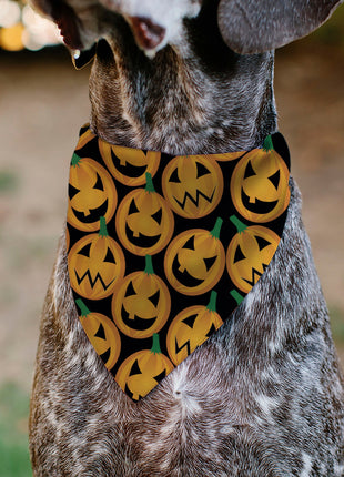Pet Bandana - Jack-o'-Lantern Collage Black