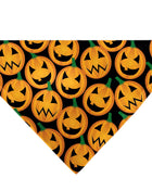 Pet Bandana - Jack-o'-Lantern Collage Black