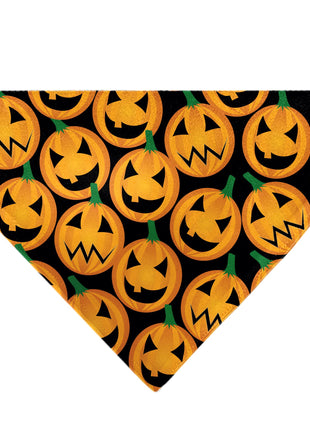 Pet Bandana - Jack-o'-Lantern Collage Black