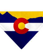 Pet Bandana - Colorado Flag/Mountain Silhouette Yellow