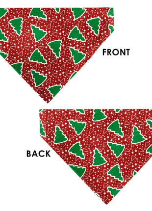Pet Bandana - Christmas Trees/Stars Red/White/Green