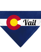 Pet Bandana - Colorado VAIL Flag Blue/White/Red/Yellow