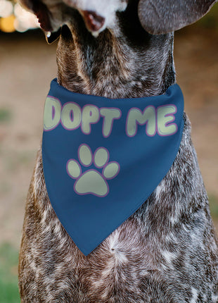 Pet Bandana - ADOPT ME Text and Paw Black/Lavender/Ivory