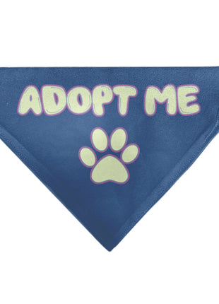 Pet Bandana - ADOPT ME Text and Paw Black/Lavender/Ivory
