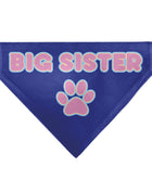 Pet Bandana - BIG SISTER Text and Paw Blues/Lavender