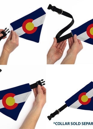 Pet Bandana - Colorado Flag Centered