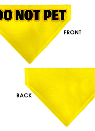 Pet Bandana - DO NOT PET Warning Yellows/Black