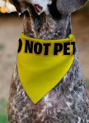 Pet Bandana - DO NOT PET Warning Yellows/Black