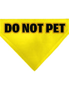 Pet Bandana - DO NOT PET Warning Yellows/Black