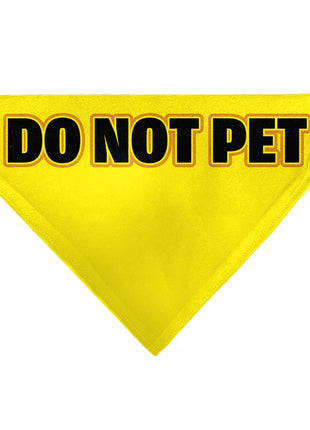 Pet Bandana - DO NOT PET Warning Yellows/Black