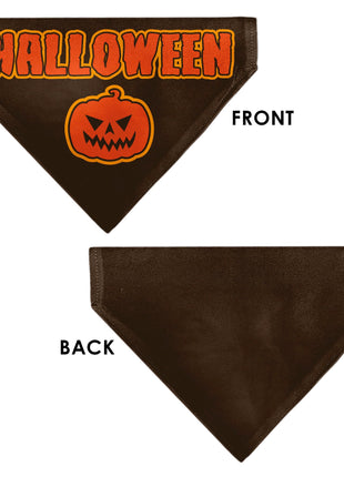Pet Bandana - HALLOWEEN Jack-O-Lantern Pumpkin Black/Orange