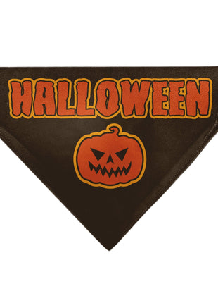 Pet Bandana - HALLOWEEN Jack-O-Lantern Pumpkin Black/Orange