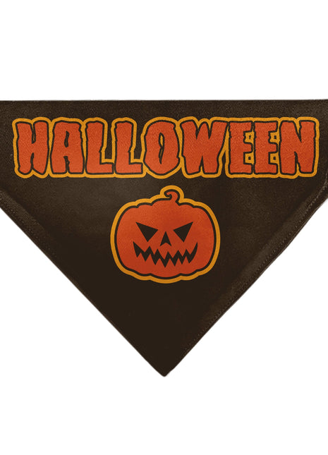 Pet Bandana - HALLOWEEN Jack-O-Lantern Pumpkin Black/Orange