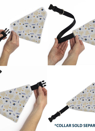 Pet Bandana - Holiday Hanukkah Menorah and Gifts Collage White