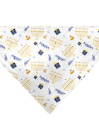 Pet Bandana - Holiday Hanukkah Menorah and Gifts Collage White