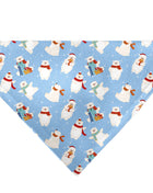 Pet Bandana - Holiday Polar Bear Poses Baby Blue