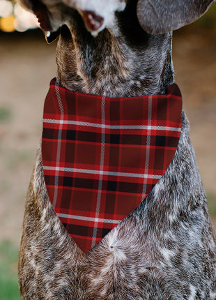 Pet Bandana - Holiday Pajama Plaid Red/Black/White