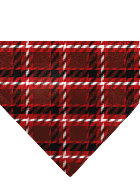 Pet Bandana - Holiday Pajama Plaid Red/Black/White