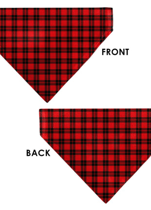 Pet Bandana - Holiday Pajama Plaid Red/Black