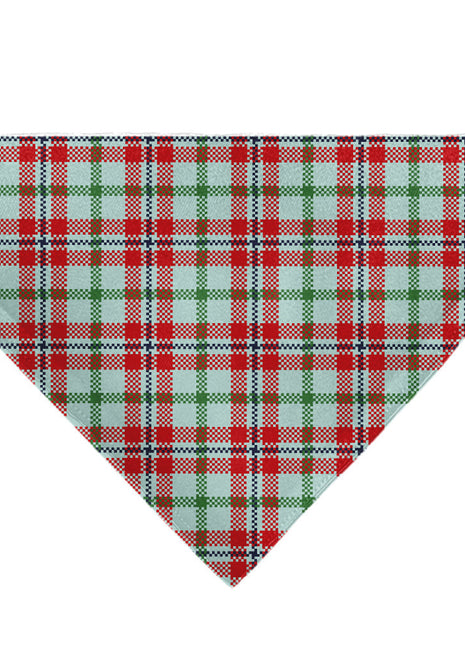 Pet Bandana - Holiday Pajama Plaid Beige/Red/Green