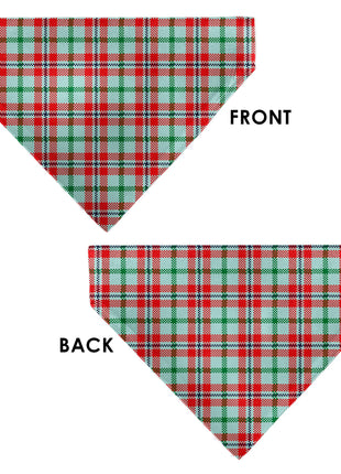 Pet Bandana - Holiday Pajama Plaid Beige/Red/Green