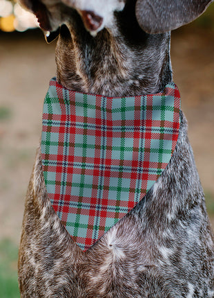Pet Bandana - Holiday Pajama Plaid Beige/Red/Green