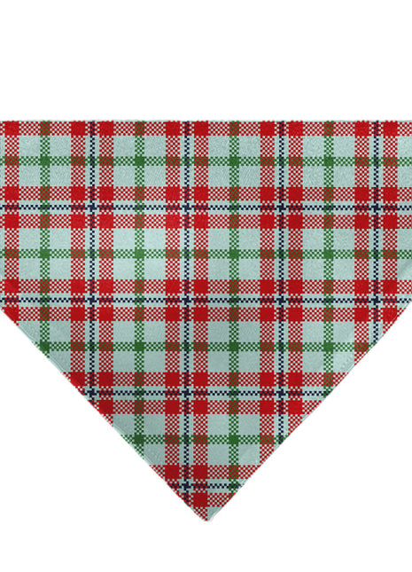Pet Bandana - Holiday Pajama Plaid Beige/Red/Green