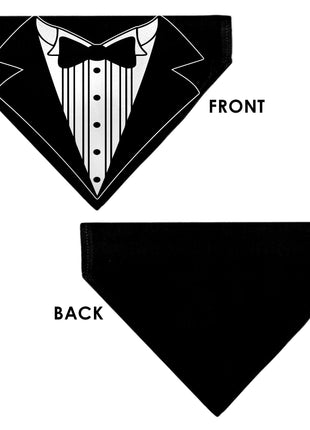Pet Bandana - Tuxedo Shirt Print Black/White