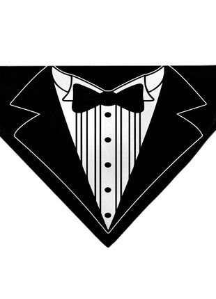Pet Bandana - Tuxedo Shirt Print Black/White