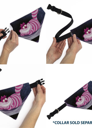 Pet Bandana - Alice in Wonderland Cheshire Cat Smiling Pose