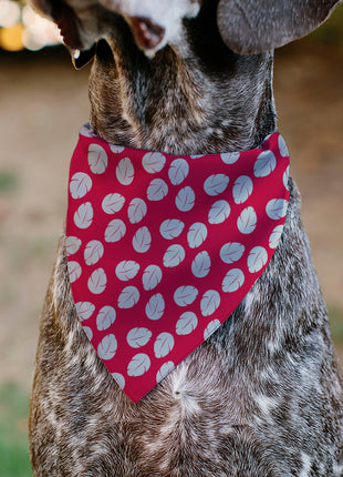 Pet Bandana - Lilo Dress Leaves & Stitch Sitting Pose Red/White